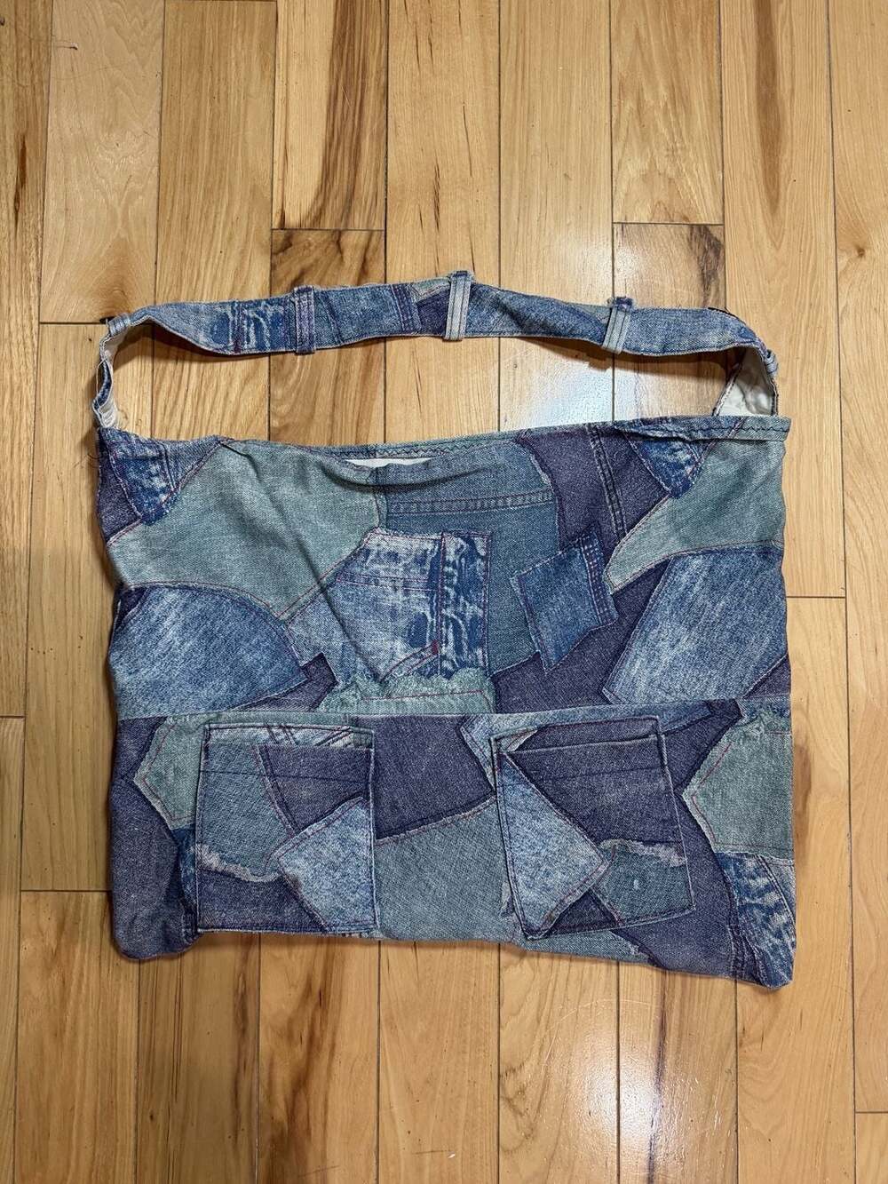 Upcycled Handmade Denim Patchwork Hobo Shoulder Bag